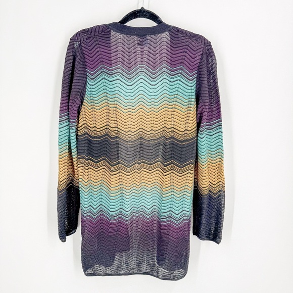 Missoni Purple and Yellow Chevron Cardigan Sweater - Picture 4 of 4